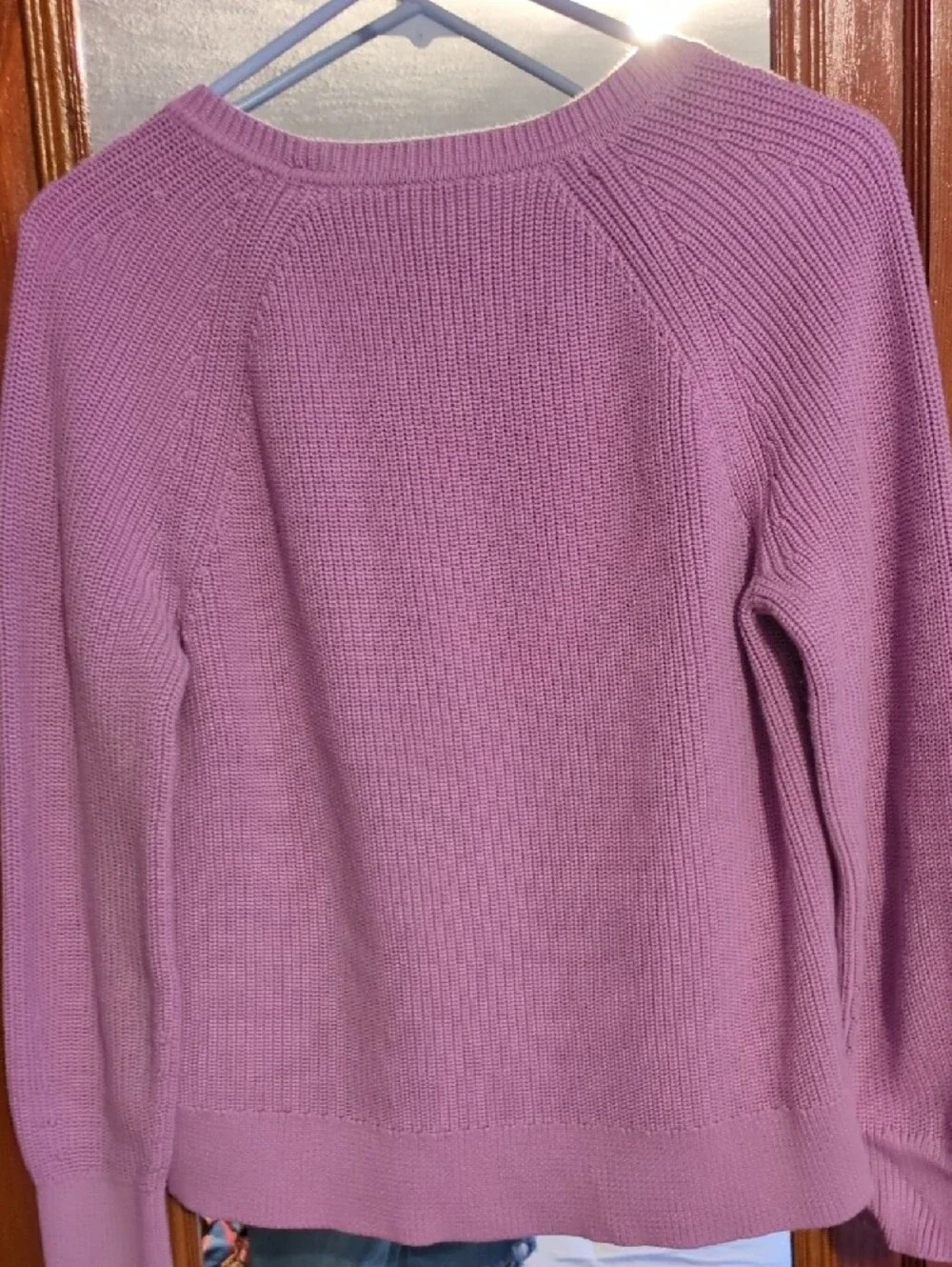 Talbots Lilac Crewneck Sweater with Chest Pocket